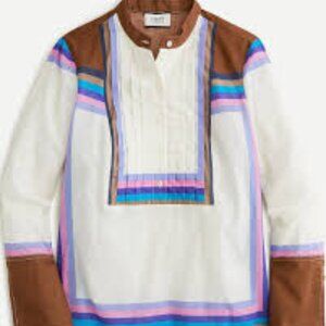 J.Crew Collection Classic Popover Shirt in Ratti® Frame Print – Large - MF0288